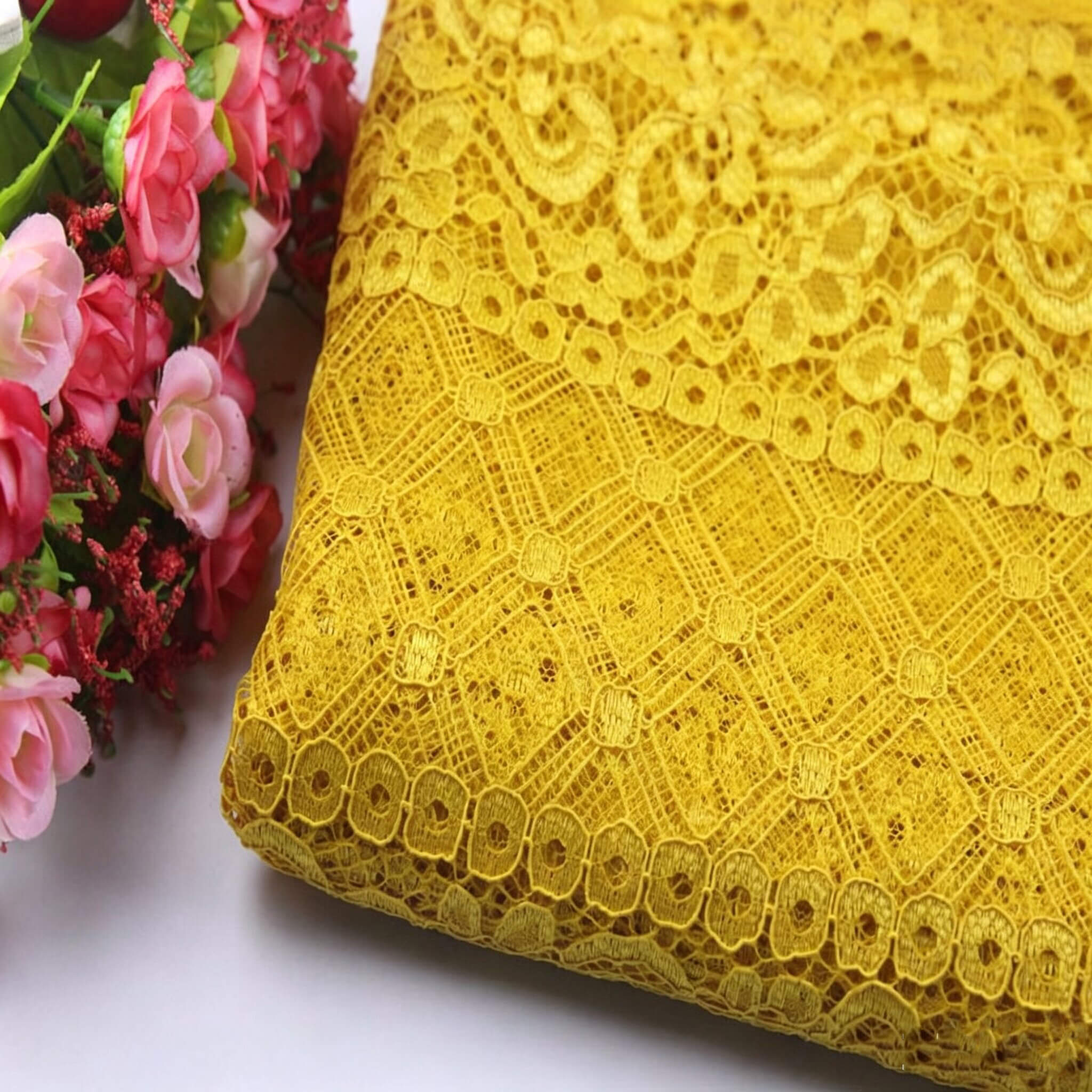 Lace Fabric Dress Geometric Polyester for Women's Wear Wholesale Suppl 9